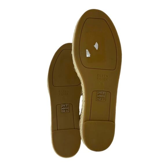 Eileen Fisher Lala Espadrille Flat In Light Gold Size 9 NWT $195 MSRP - Picture 7 of 7